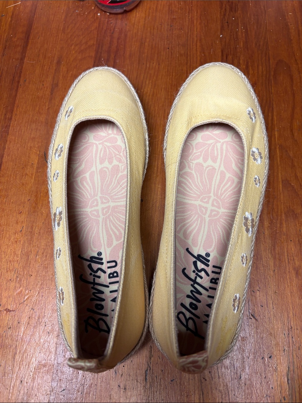 Blowfish Lemon Yellow Canvas Slip-On Espadrille Flats